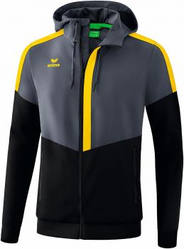 SQUAD Tracktop Jacke mit Kapuze - slate grey/schwarz/gelb