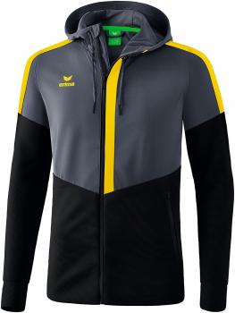 SQUAD Trainingsjacke mit Kapuze - slate grey/schwarz/gelb