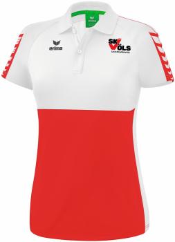 SK Völs LA - Poloshirt Damen, rot/weiß - Kollektion 2022/2023