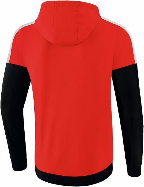 SQUAD Tracktop Jacke mit Kapuze - rot/schwarz/weiß
