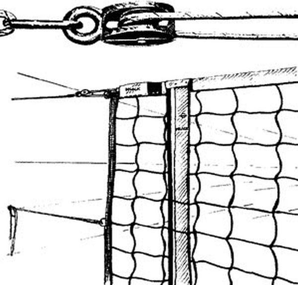 Volleyball-Turniernetz SMASH mit Umlenkrolle, DVV-Prüfzeichen 1