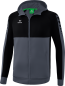 Preview: SIX WINGS Trainingsjacke mit Kapuze - slate grey/schwarz