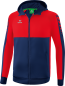 Preview: SIX WINGS Trainingsjacke mit Kapuze - new navy/rot