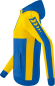 Preview: SIX WINGS Trainingsjacke mit Kapuze - new royal/gelb