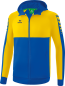 Preview: SIX WINGS Trainingsjacke mit Kapuze - new royal/gelb