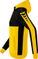 Preview: SIX WINGS Trainingsjacke mit Kapuze Kinder - gelb/schwarz