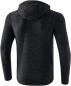 Preview: Fleecejacke mit Kapuze - schwarz melange