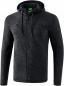Preview: Fleecejacke mit Kapuze - schwarz melange