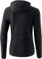 Preview: Fleecejacke mit Kapuze Damen - schwarz melange