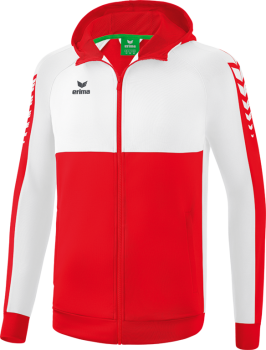 SIX WINGS Trainingsjacke mit Kapuze Kinder - rot/weiß