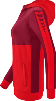 SIX WINGS Trainingsjacke mit Kapuze Damen - rot/bordeaux