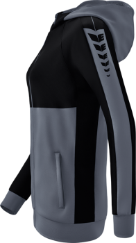 SIX WINGS Trainingsjacke mit Kapuze Damen - slate grey/schwarz