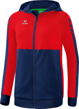 SIX WINGS Trainingsjacke mit Kapuze Damen - new navy/rot
