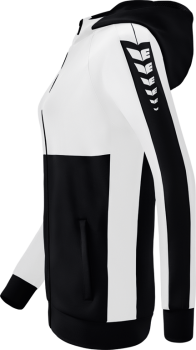 SIX WINGS Trainingsjacke mit Kapuze Damen - schwarz/weiß