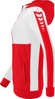 SIX WINGS Trainingsjacke mit Kapuze Damen - rot/weiß