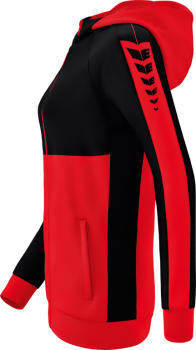 SIX WINGS Trainingsjacke mit Kapuze Damen - rot/schwarz
