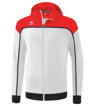 CHANGE by erima Trainingsjacke mit Kapuze - weiß/rot/schwarz