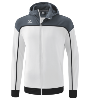 CHANGE by erima Trainingsjacke mit Kapuze - weiß/slate grey/schwarz