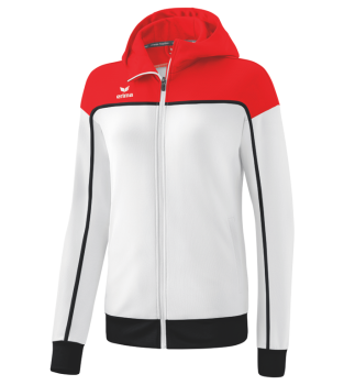 CHANGE by erima Trainingsjacke mit Kapuze - weiß/rot/schwarz