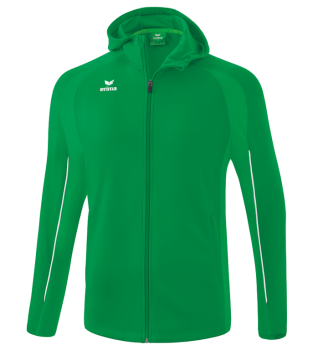 LIGA STAR Trainingsjacke mit Kapuze - smaragd/weiß