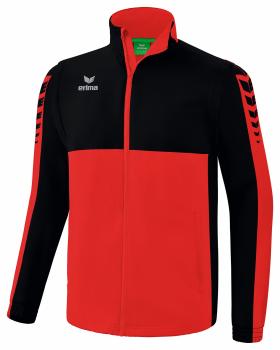 SIX WINGS Jacke mit abnehmbaren Ärmeln - rot/schwarz