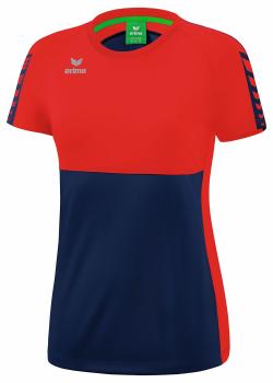 SIX WINGS T-Shirt Damen - new navy/rot
