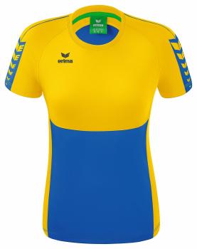 SIX WINGS T-Shirt Damen - new royal/gelb