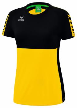 SIX WINGS T-Shirt Damen - gelb/schwarz