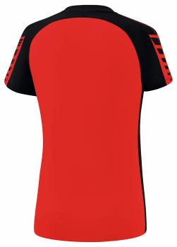 SIX WINGS T-Shirt Damen - rot/schwarz