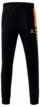 SIX WINGS Worker Hose - schwarz/new orange