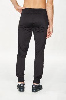 Polyester Trainingshose mit Bündchen - schwarz
