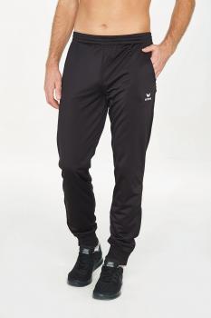 Polyester Trainingshose mit Bündchen - schwarz