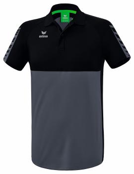 SIX WINGS Poloshirt - slate grey/schwarz