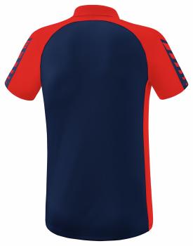 SIX WINGS Poloshirt - new navy/rot