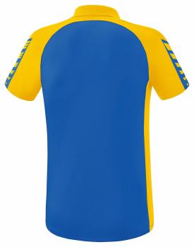 SIX WINGS Poloshirt - new royal/gelb