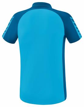 SIX WINGS Poloshirt - curacao/mykonos