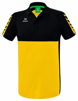 SIX WINGS Poloshirt - gelb/schwarz