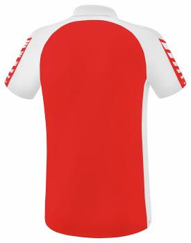 SIX WINGS Poloshirt - rot/weiß