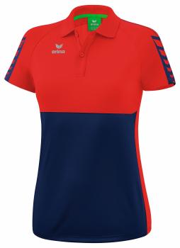 SIX WINGS Poloshirt Damen - new navy/rot