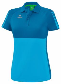 SIX WINGS Poloshirt Damen - curacao/mykonos