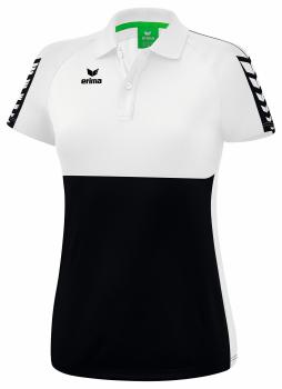 SIX WINGS Poloshirt Damen - schwarz/weiß