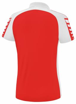 SIX WINGS Poloshirt Damen - rot/weiß