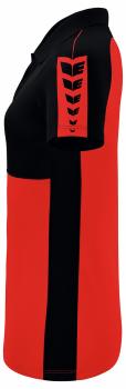 SIX WINGS Poloshirt Damen - rot/schwarz
