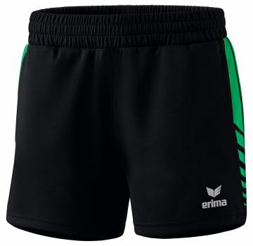 SIX WINGS Worker Shorts Damen - schwarz/smaragd