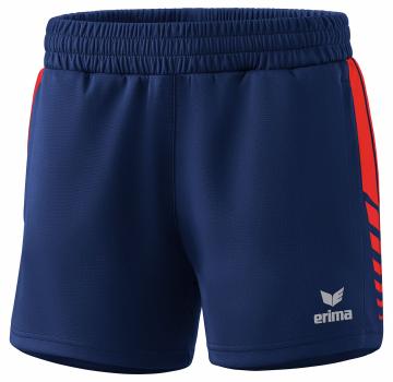SIX WINGS Worker Shorts Damen - new navy/rot