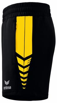 SIX WINGS Worker Shorts Damen - schwarz/gelb
