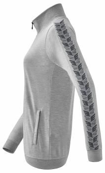 ESSENTIAL TEAM Tracktop Jacke Damen - hellgrau melange/slate grey