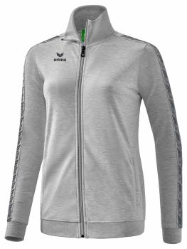ESSENTIAL TEAM Tracktop Jacke Damen - hellgrau melange/slate grey