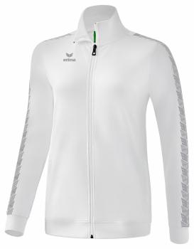 ESSENTIAL TEAM Tracktop Jacke Damen - weiß/monument grey