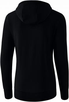 Kapuzensweatjacke Damen - schwarz
